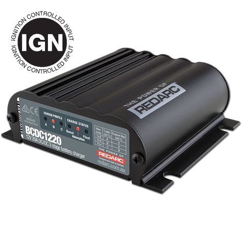 REDARC 20A In-Vehicle DC Battery Charger (Ignition Control)