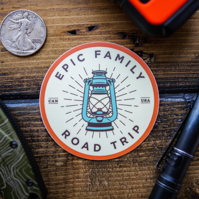 Epic Family Road Trip Lantern Sticker