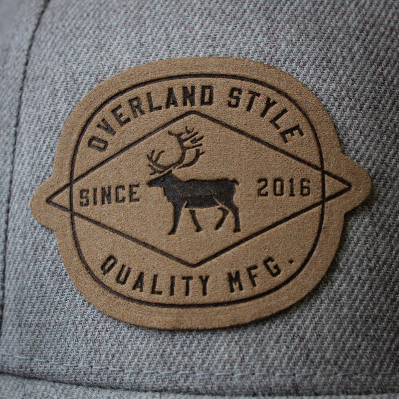 Load image into Gallery viewer, Overland Style Leather Patch Wool Snapback Hat
