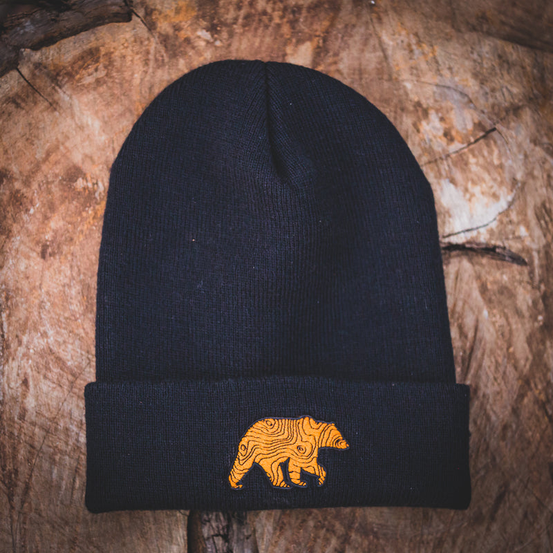 Load image into Gallery viewer, Lifestyle Overland Topo Bear Beanie
