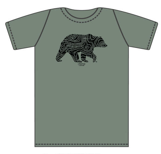 Lifestyle Overland Green Topo Bear T-Shirt